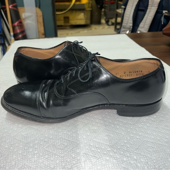 Johnston & Murphy Optima Men's Black Cap Toe Oxford Shoes Size 11D - Picture 7 of 11